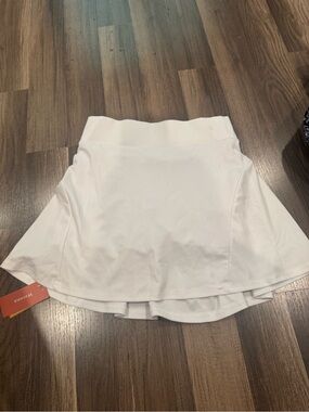 Women's White Skort with Built-In Shorts